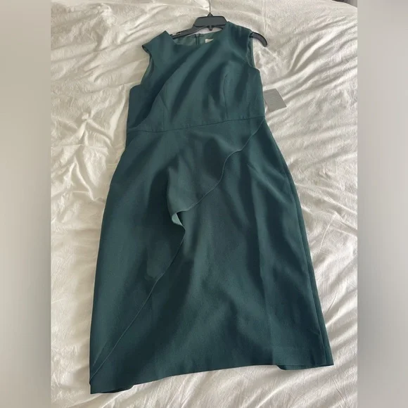 slim fit dress slacks ELIZA COUTURE DRESS- GREEN – Mrs. Blush main image 0